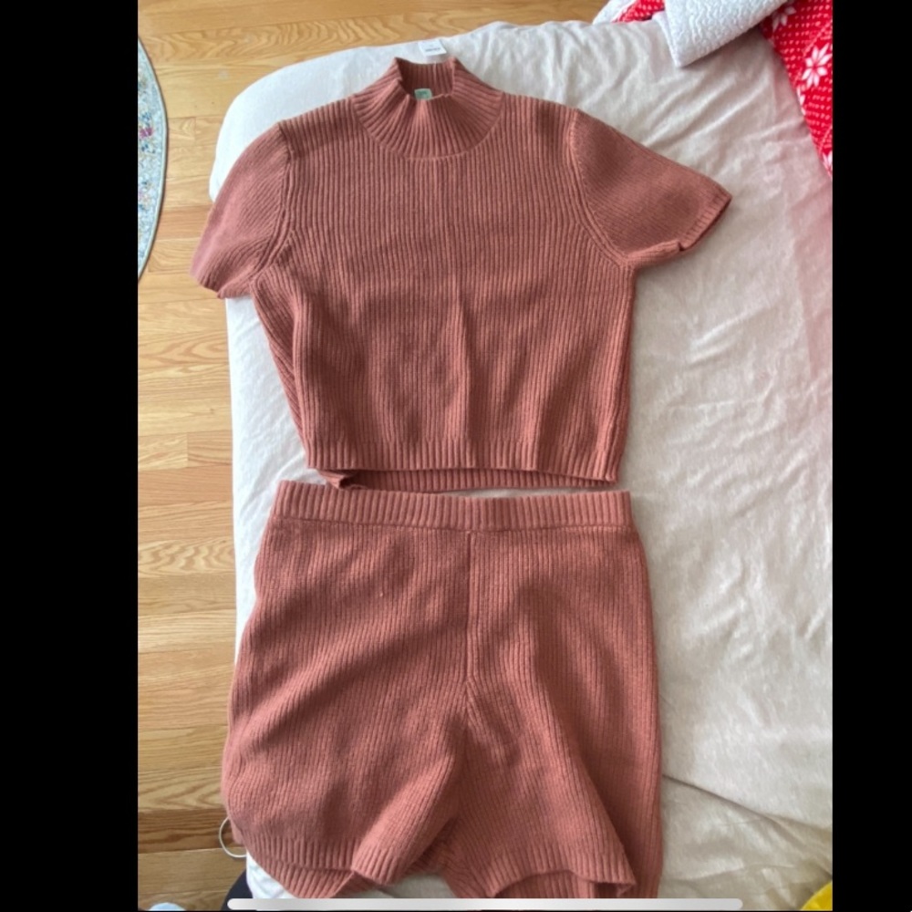 Anthropologie knit loungewear set